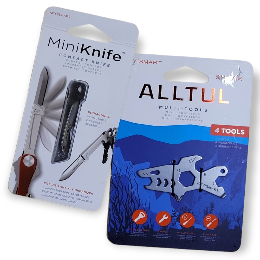 Compact Knife and All-Tool 4n1 for Keysmart (or and other key/fob)